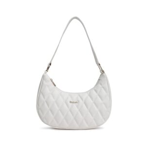 Fastrack Quilted Shoulder Bag for Women, Girls and Ladies | Trendy and Stylish Handbag for Women | Ladies Purse Handbag | Crescent Trendy Shoulder Bag for Girls